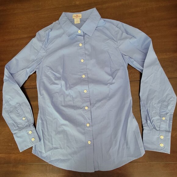 J. Crew Haberdashery Shirt Women's Size XS J Crew Button Down Blue - Picture 1 of 10